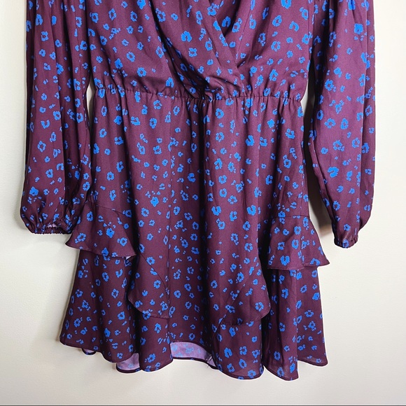 Parker Surplice Cobalt Purple Dress - Picture 4 of 12